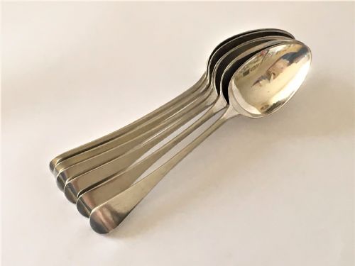 A Matching Set of Six Georgian Silver Teaspoons.