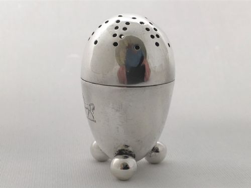 A Gorgeous Victorian Silver Egg Pepper.