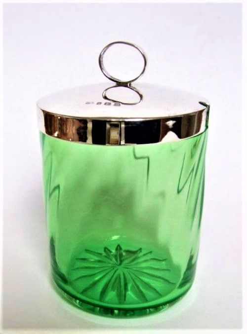 An Art Nouveau Silver Mounted Preserve Jar.
