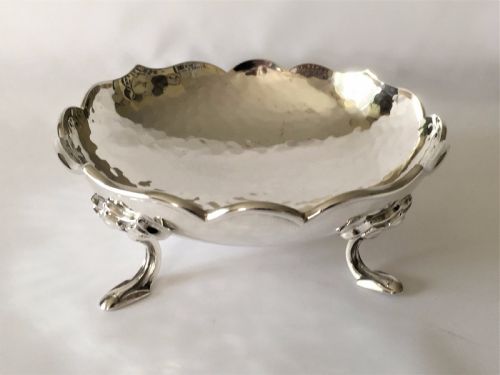 fig 1. A fabulous Arts & Crafts hammered silver bowl. 