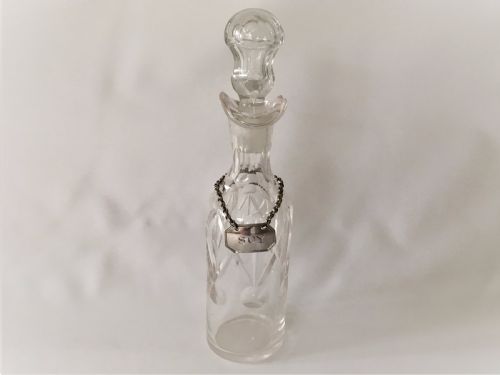 A Rare Edwardian Soy Bottle with Hallmarked Silver Label.