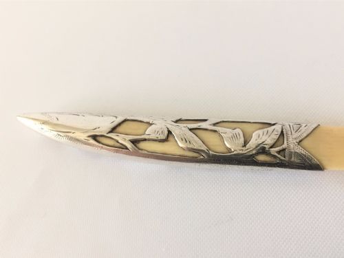 fig 1. A gorgeous Art Nouveau silver & ivory letter opener.