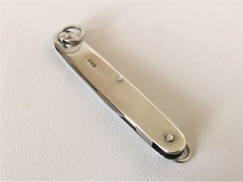fig 1. A rare silver folding knife and pencil combination