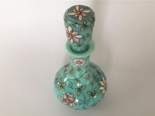 fig 1. An enamel painted 19th Century glass scent bottle.