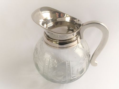 fig 1. A lovely silver plated small lemonade jug.