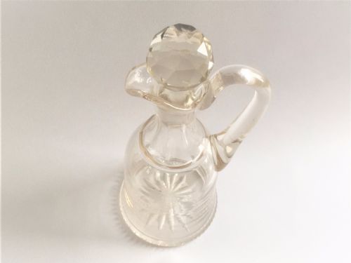 fig 1. A small French cut glass Brandy jug.