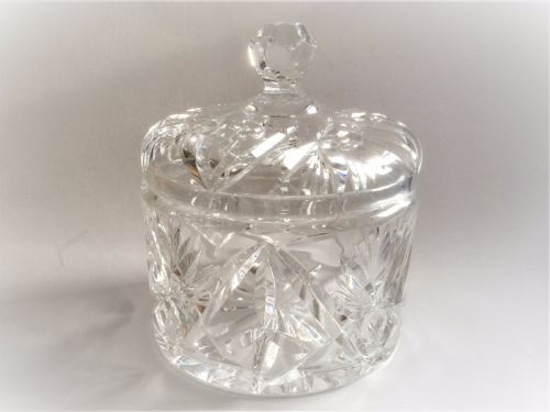 A Delightful Cut Glass Small Biscuit Barrel