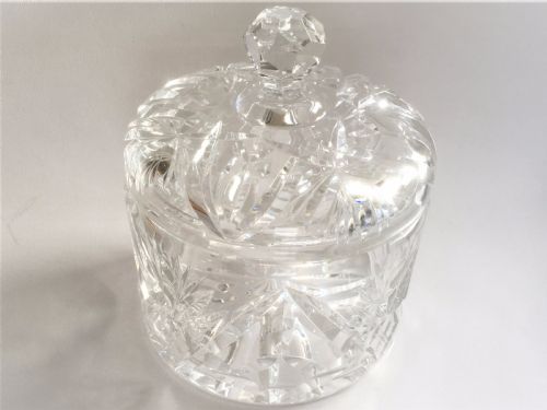 fig 1. A delightful cut glass small biscuit barrel