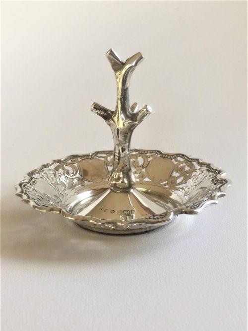 An Edwardian Silver Ring Tree/trinket Dish.