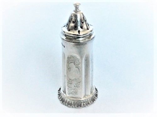 fig 1. A superb early Victorian silver pepper pot.