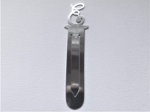 A Victorian Silver Bookmark Initial 'E'