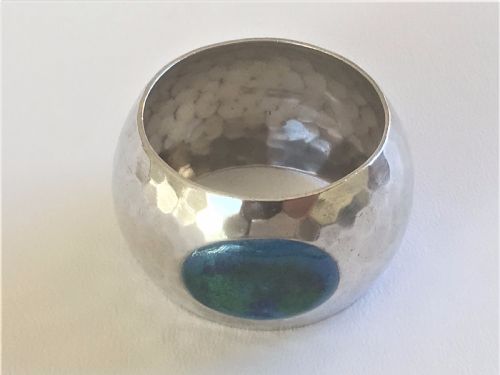 fig 1. A fabulous Arts & Crafts silver & enamel napkin ring