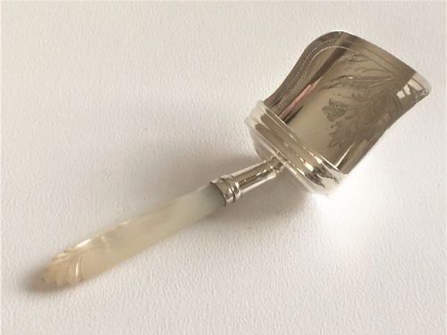 A Gorgeous Victorian Silver Caddy Shovel