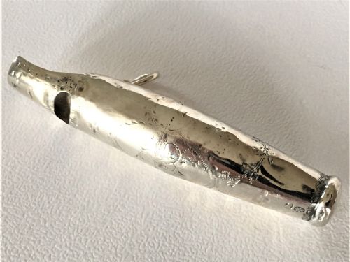 An Extremely Rare 18th Century Silver Whistle