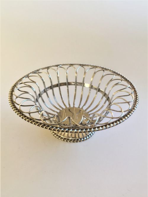 A Barnard Brothers Silver Wire Work Basket