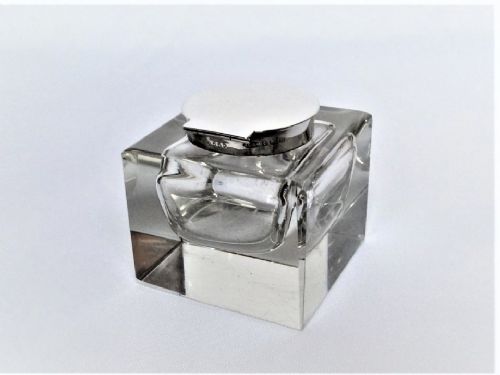 A George V Silver Mounted Inkwell