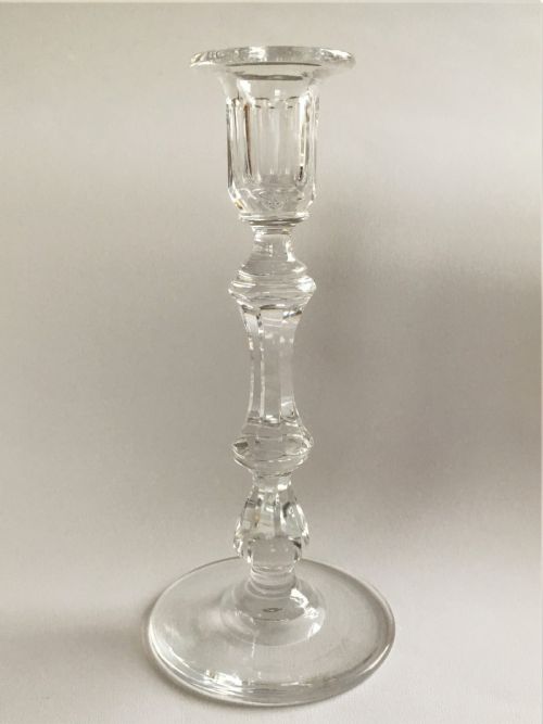 A Handsome Victorian Cut Glass Candle Holder
