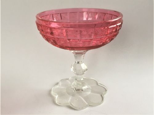 A Superb Victorian Cranberry Sweetmeat Stand