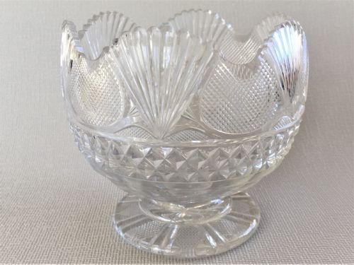 A Regency Style Cut Glass Pedestal Bowl