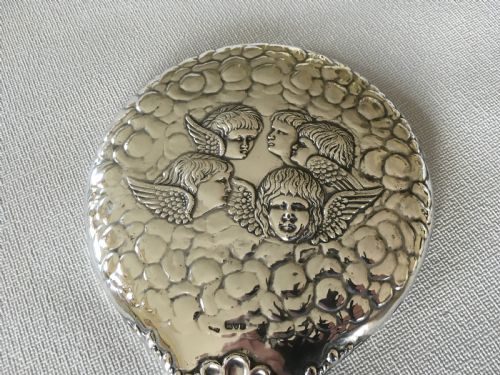 fig 1. A Reynolds Angels Chester silver hand mirror