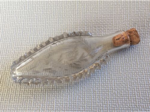 A Charming Victorian Fern Etched Glass Scent Flask