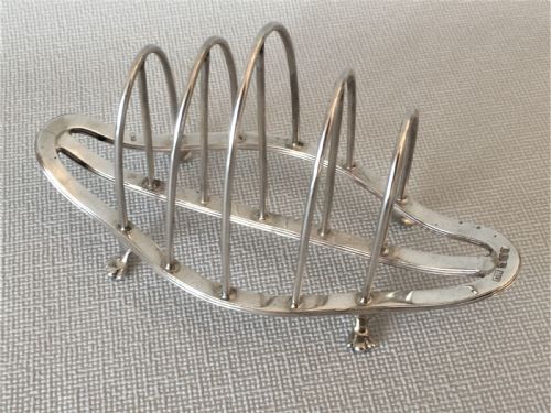 A Handsome Art Nouveau Silver Toast Rack