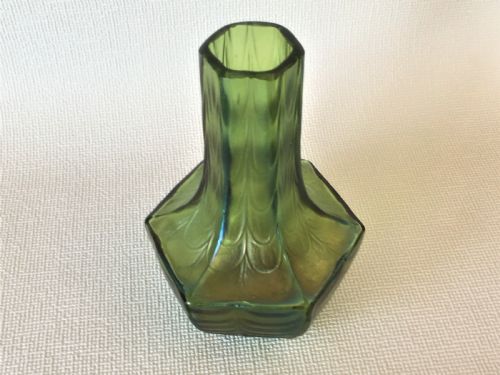An Iridescent Loetz Style Posy Vase