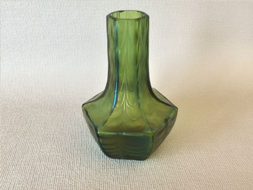fig 1. An iridescent Loetz style posy vase