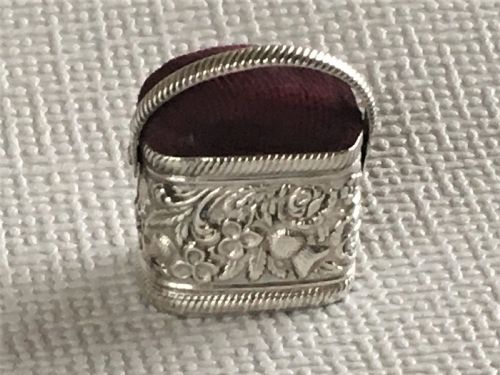 fig 1. A Georgian silver novelty pincushion