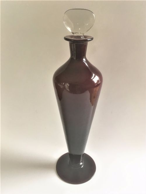 An Art Deco Cased Amethyst Glass Decanter