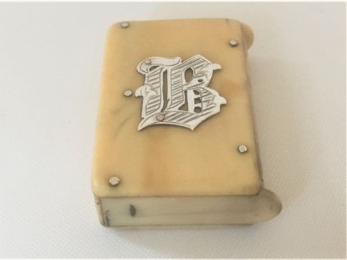 fig 1. A Victorian silver & ivory double ended vesta