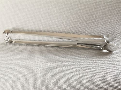 fig 1. A pair of patented Edwardian silver ice tongs