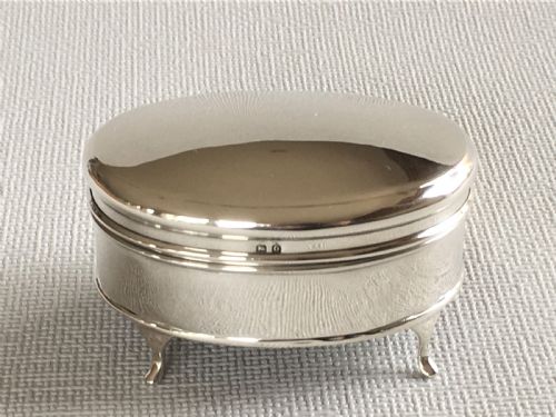 fig 1. A charming oval silver trinket box