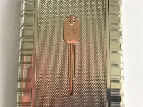 fig 1.  A stylish Art Deco silver & gold compact