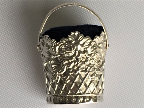 A Georgian Silver Basket Pincushion