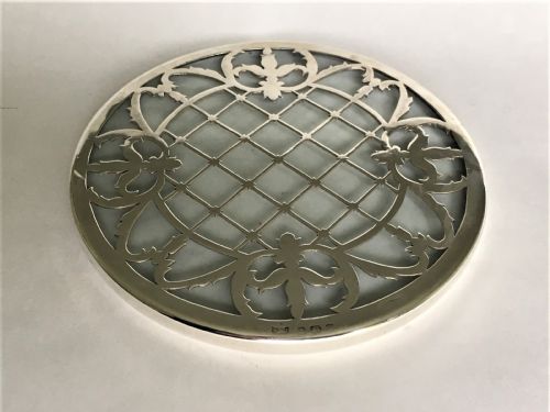 A Delightful Silver Mounted Teapot Stand/coaster