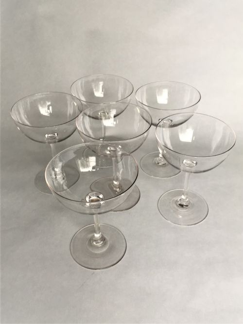 A Stylish Set of 6 Victorian Champagne Glasses