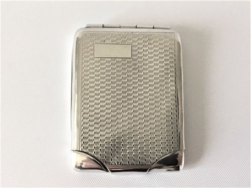 A Smart Art Deco Silver Match Book Holder