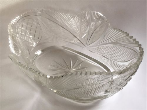 A Fabulous Victorian Cut Glass Fruit Bowl