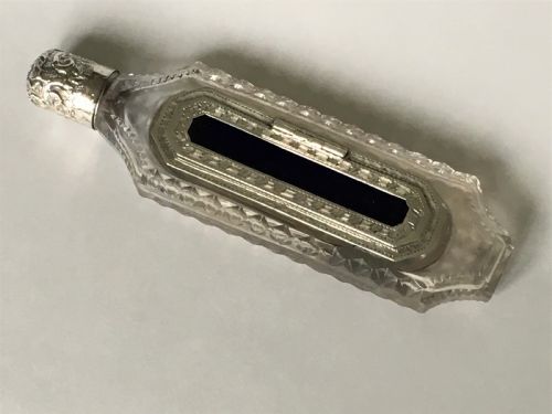 An Unusual Victorian Silver Scent Flask with Memento Compartment