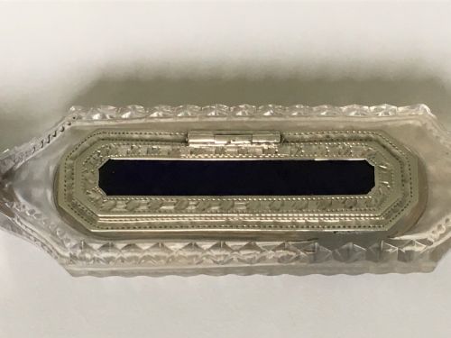 fig 1. An unusual Victorian silver scent flask with memento compartment