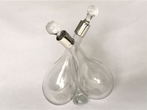 A Victorian Silver Mounted Double Oil & Vinegar Bottle