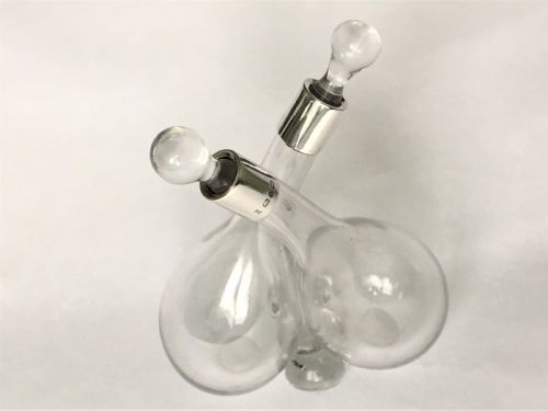 fig 1. A Victorian silver mounted double oil & vinegar bottle