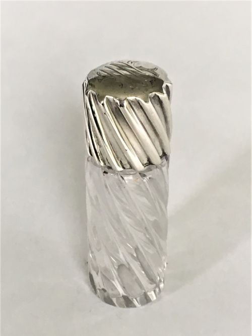 A Victorian Sampson Morden Silver Mounted Scent Bottle