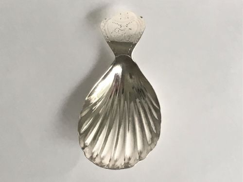 fig 1. A late 18th Century silver caddy spoon