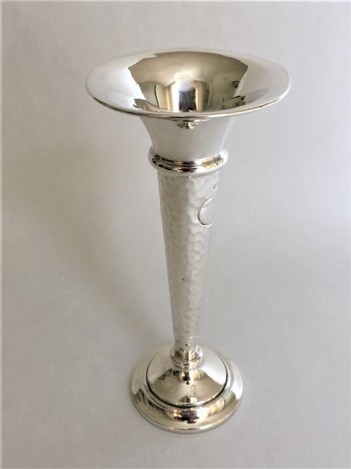 A Lovely Arts & Crafts Silver Stem Vase