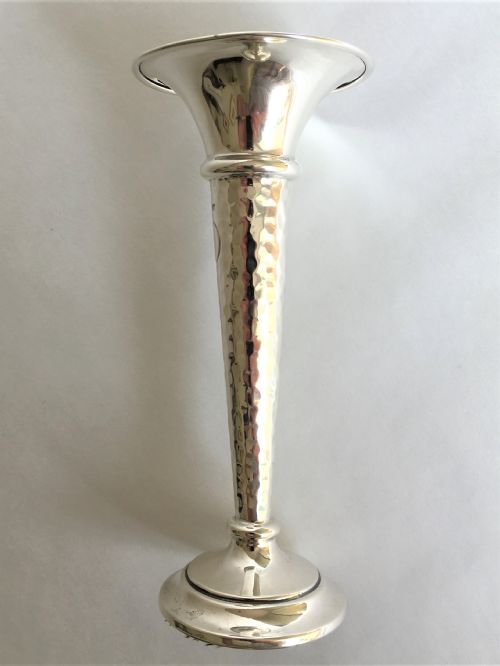 fig 1. A lovely Arts & Crafts silver stem vase