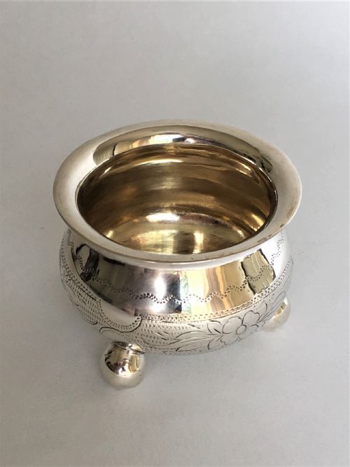 A Pre-revolution Russian Silver Gilt Salt Tub