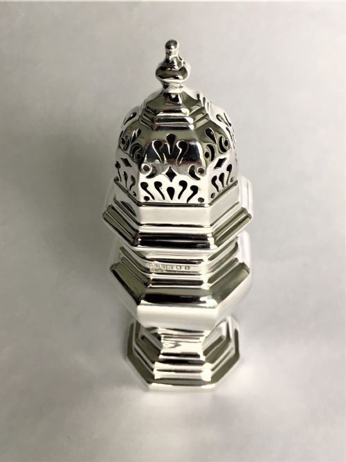 fig 1. Rossi of Norwich silver sugar caster
