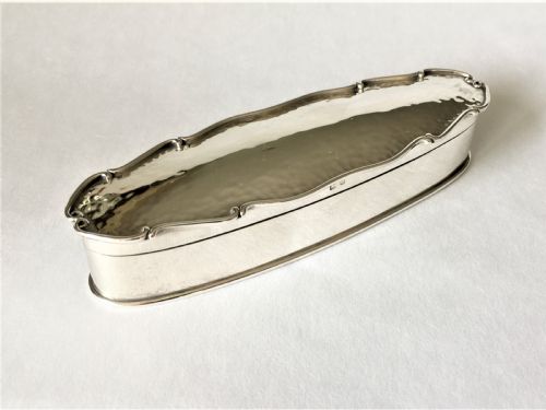 A Superb Arts & Crafts Hammered Silver Trinket Box